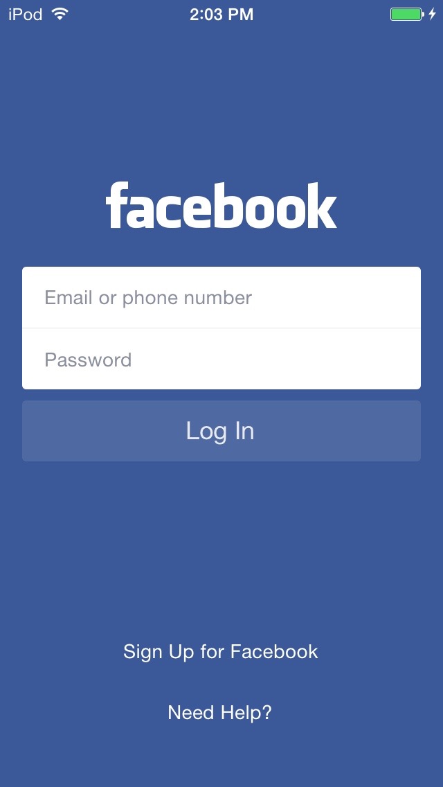 Login with Facebook