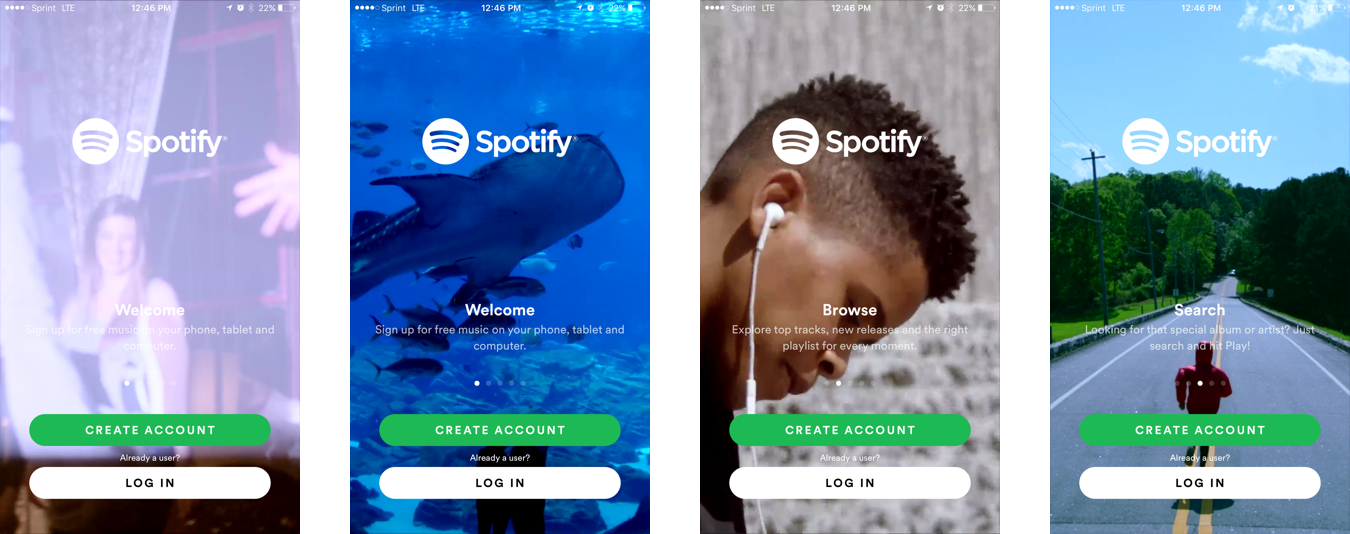 Spotify Mobile App Onboarding